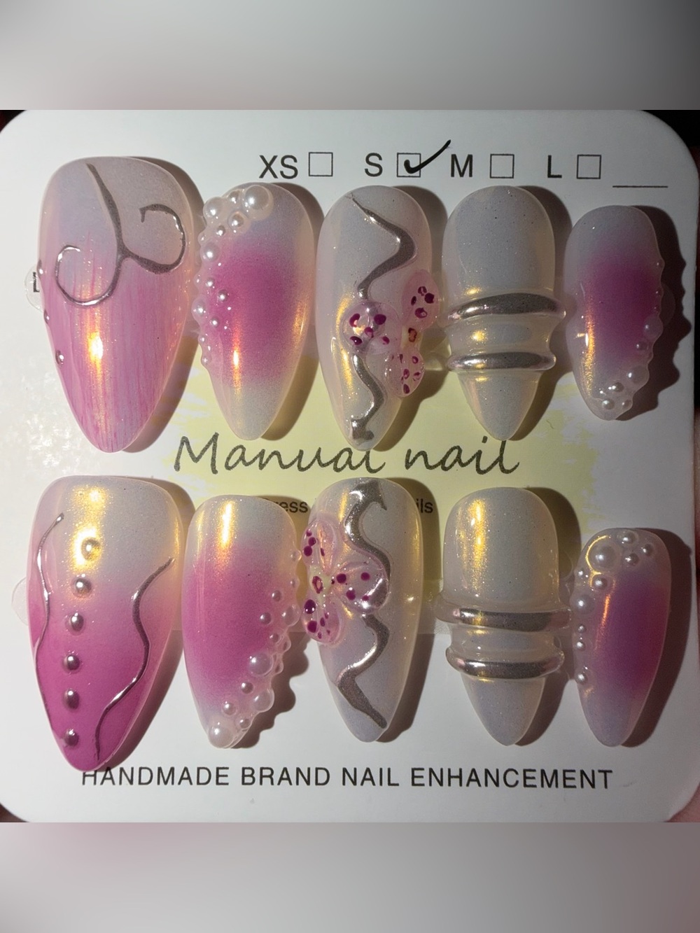 Almond Press-On Nails – Size Small